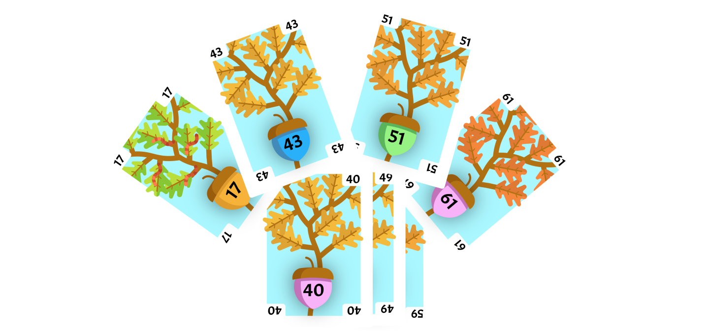 Node split with 17 as left child, 43 as left center child, 51 as right center child, and 61 as right child, 49 inserted into parent node.